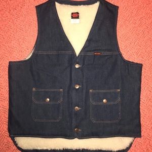 Vintage Big Ben Vest Denim/Sherpa Lined